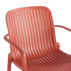 Πολυθρόνα Teragi στοιβαζόμενη  pp με UV protection terracotta 59x57x82εκ - Pakobazaar