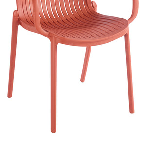 Πολυθρόνα Teragi στοιβαζόμενη  pp με UV protection terracotta 59x57x82εκ - Pakobazaar