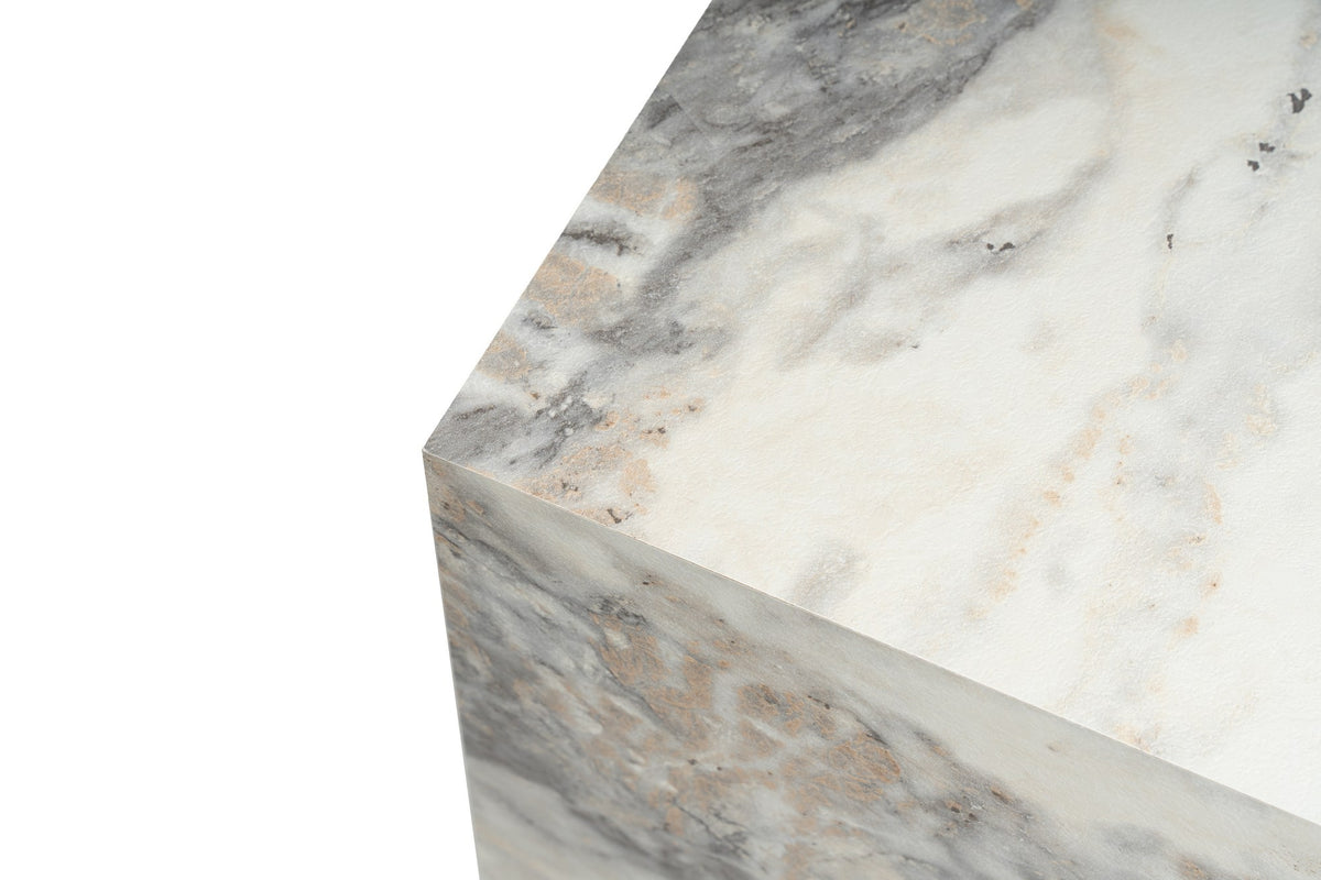 Βοηθητικό Τραπεζάκι Vithisma Μάρμαρο Freesia 45x45x50 εκ. MDF