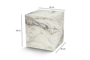 Βοηθητικό Τραπεζάκι Vithisma Μάρμαρο Freesia 45x45x50 εκ. MDF