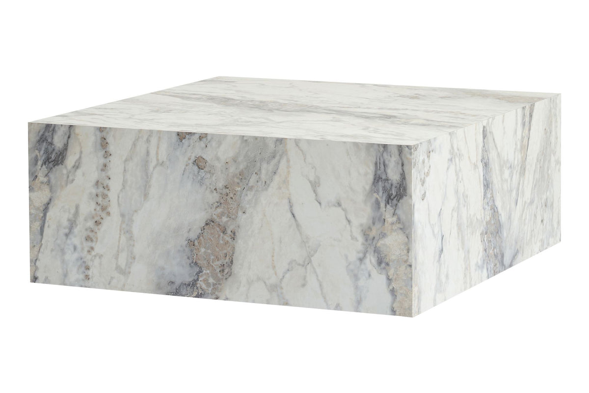 Τραπεζάκι Σαλονιού Klima Μάρμαρο Freesia 90x90x35 εκ. MDF