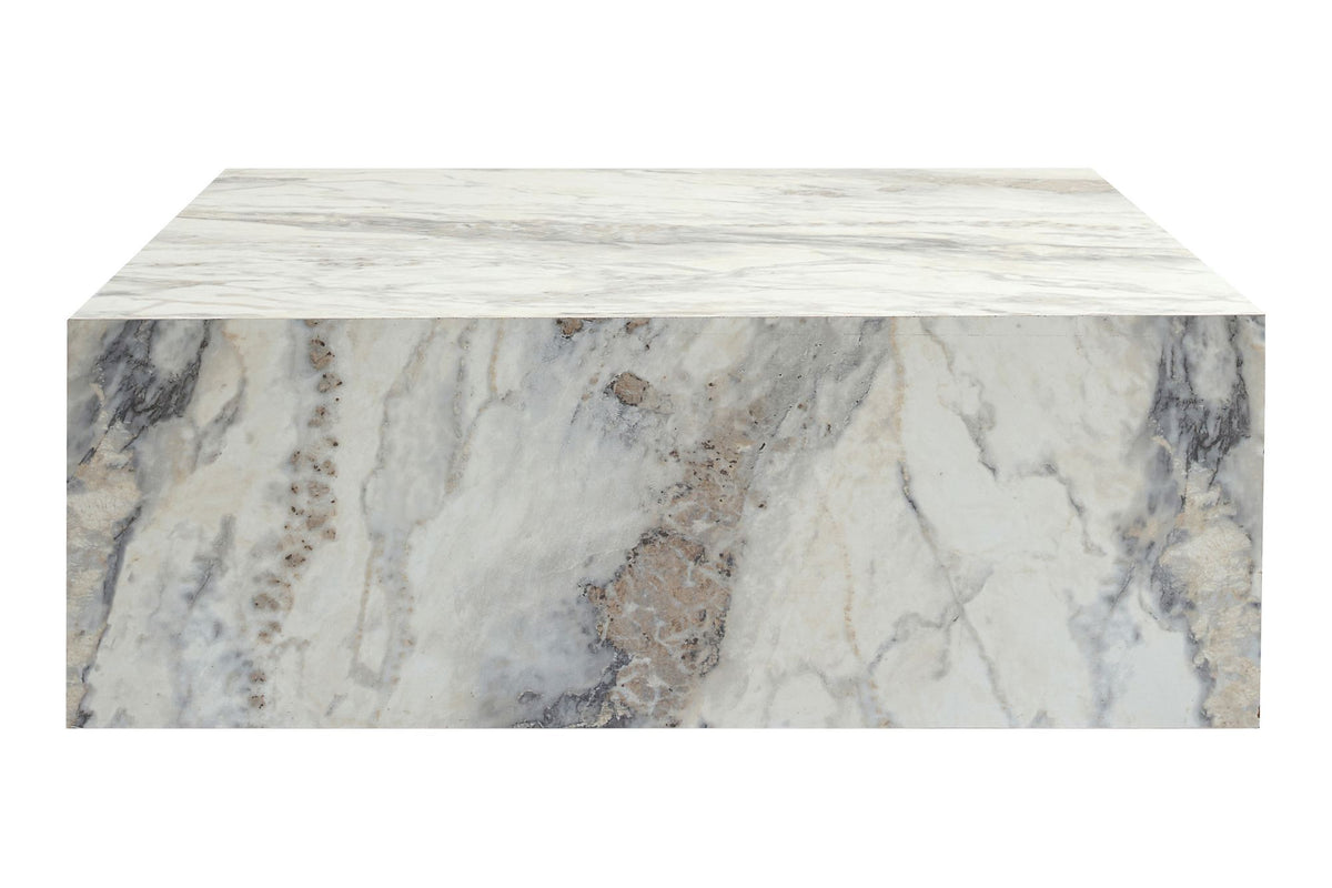 Τραπεζάκι Σαλονιού Klima Μάρμαρο Freesia 90x90x35 εκ. MDF