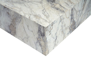 Τραπεζάκι Σαλονιού Klima Μάρμαρο Freesia 90x90x35 εκ. MDF