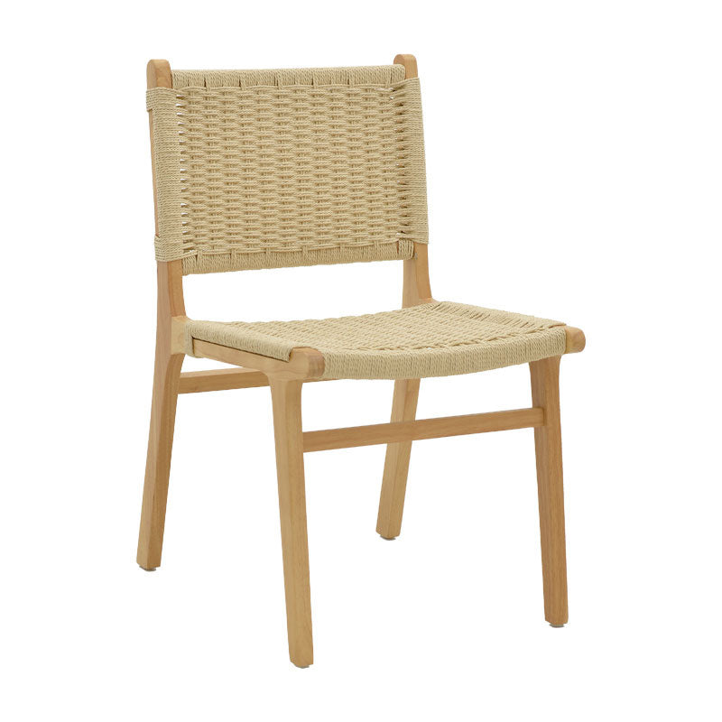 Καρέκλα Julien  rubberwood φυσικό-έδρα φυσικό σχοινί 61x54x85εκ - Pakobazaar
