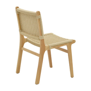 Καρέκλα Julien  rubberwood φυσικό-έδρα φυσικό σχοινί 61x54x85εκ - Pakobazaar