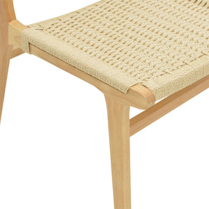Καρέκλα Julien  rubberwood φυσικό-έδρα φυσικό σχοινί 61x54x85εκ - Pakobazaar