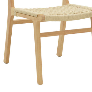 Καρέκλα Julien  rubberwood φυσικό-έδρα φυσικό σχοινί 61x54x85εκ - Pakobazaar