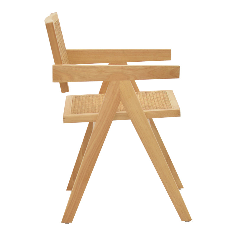 Πολυθρόνα Winslow  φυσικό rubberwood 52x59x79εκ - Pakobazaar