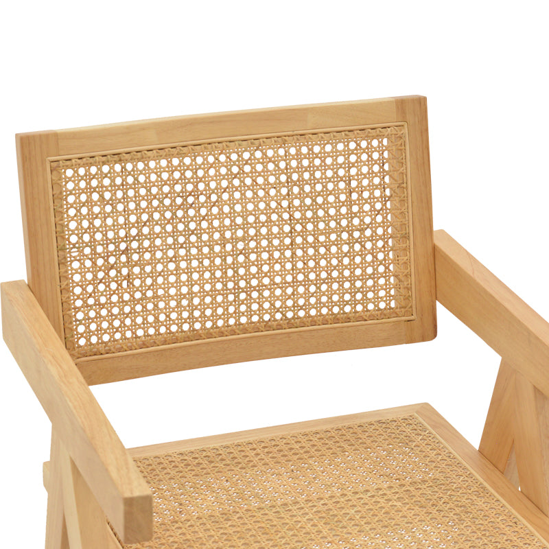 Πολυθρόνα Winslow  φυσικό rubberwood 52x59x79εκ - Pakobazaar