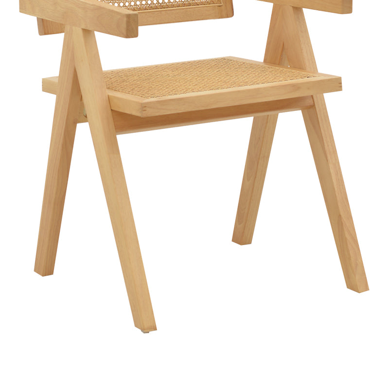 Πολυθρόνα Winslow  φυσικό rubberwood 52x59x79εκ - Pakobazaar