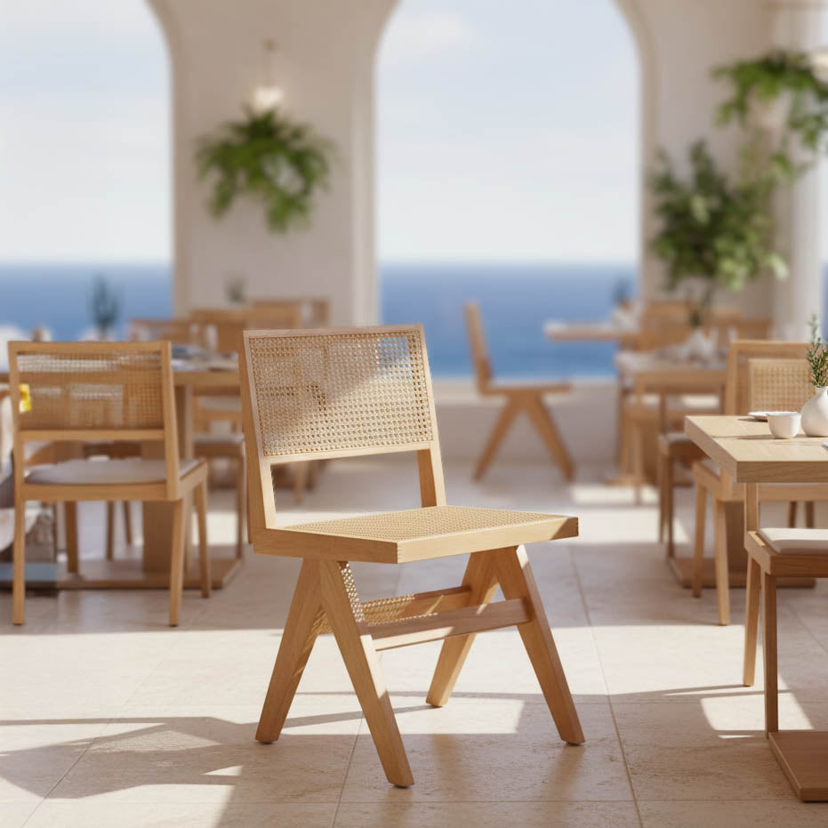 Καρέκλα Winslow  φυσικό rubberwood 45x56x82εκ - Pakobazaar