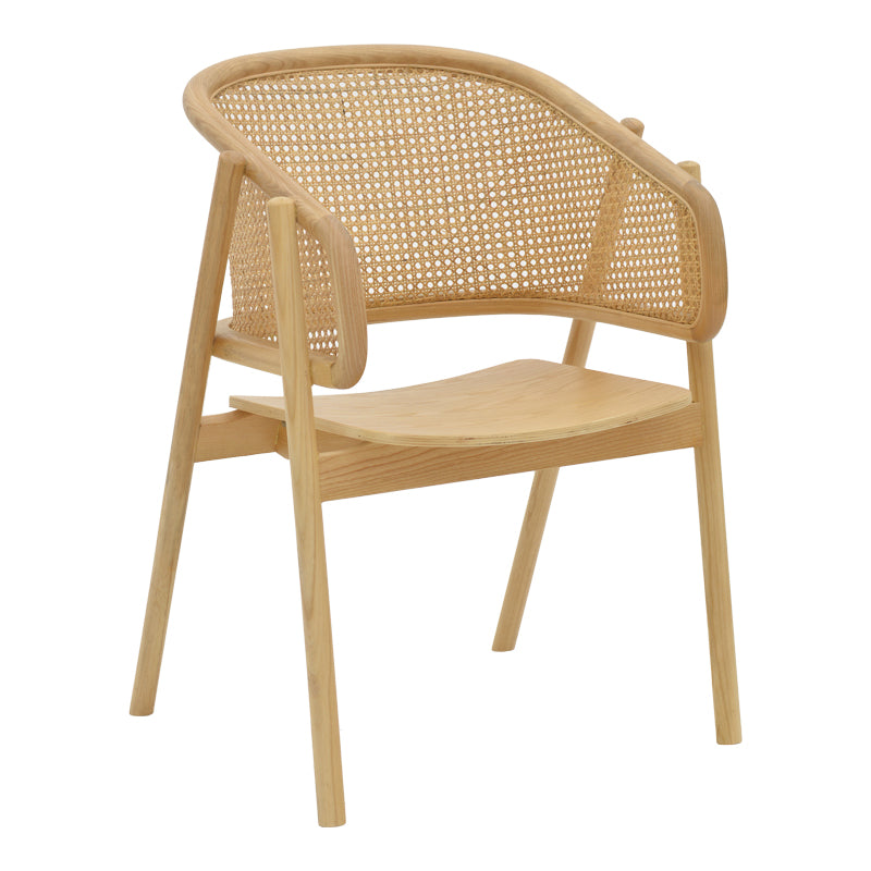 Πολυθρόνα Wenzy  φυσικό Rattan - μασίφ ξύλο toon 58x58x82εκ - Pakobazaar