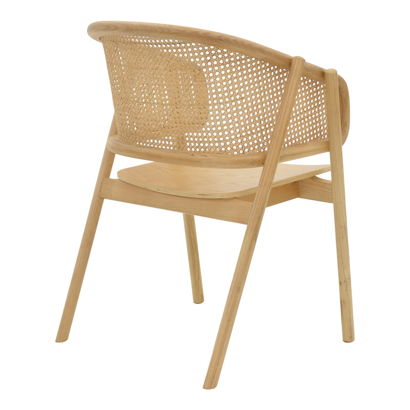 Πολυθρόνα Wenzy  φυσικό Rattan - μασίφ ξύλο toon 58x58x82εκ - Pakobazaar
