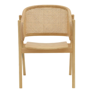 Πολυθρόνα Wenzy  φυσικό Rattan - μασίφ ξύλο toon 58x58x82εκ - Pakobazaar