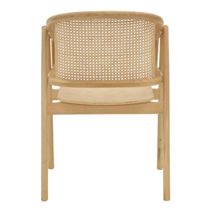 Πολυθρόνα Wenzy  φυσικό Rattan - μασίφ ξύλο toon 58x58x82εκ - Pakobazaar