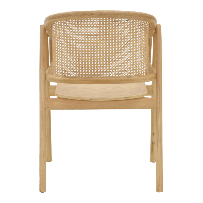 Πολυθρόνα Wenzy  φυσικό Rattan - μασίφ ξύλο toon 58x58x82εκ - Pakobazaar