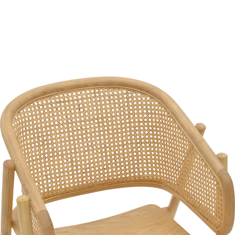 Πολυθρόνα Wenzy  φυσικό Rattan - μασίφ ξύλο toon 58x58x82εκ - Pakobazaar
