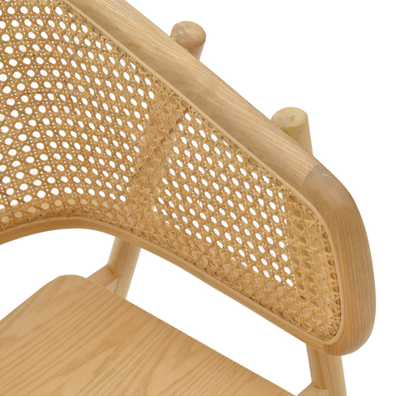 Πολυθρόνα Wenzy  φυσικό Rattan - μασίφ ξύλο toon 58x58x82εκ - Pakobazaar