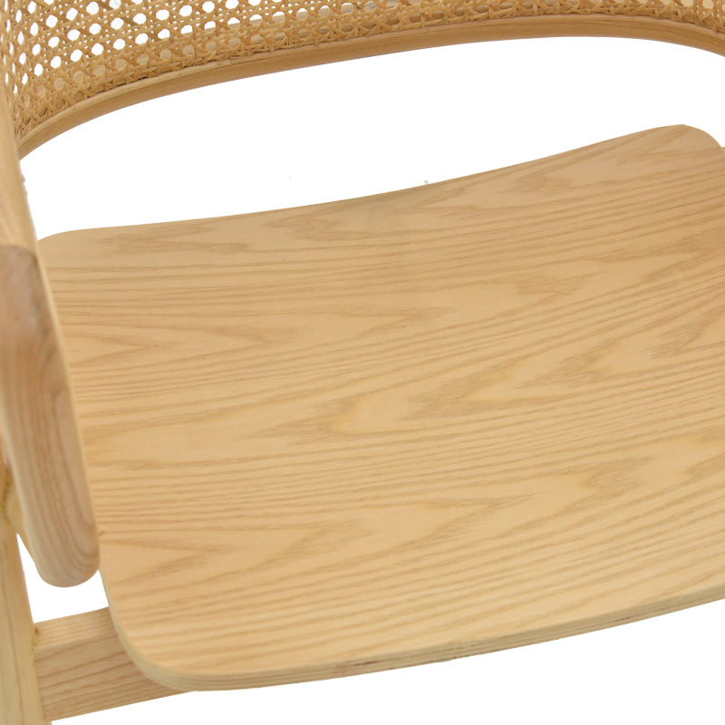 Πολυθρόνα Wenzy  φυσικό Rattan - μασίφ ξύλο toon 58x58x82εκ - Pakobazaar