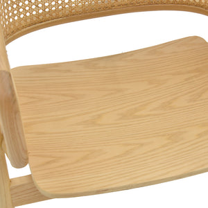 Πολυθρόνα Wenzy  φυσικό Rattan - μασίφ ξύλο toon 58x58x82εκ - Pakobazaar