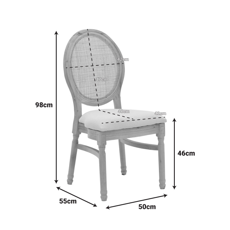 Καρέκλα Canco  φυσικό rubberwood-φυσικό rattan 50x53x98εκ - Pakobazaar