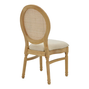 Καρέκλα Canco  φυσικό rubberwood-φυσικό rattan 50x53x98εκ - Pakobazaar
