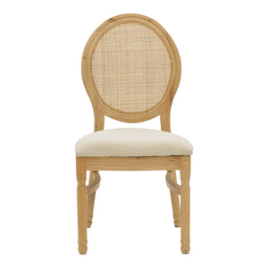 Καρέκλα Canco  φυσικό rubberwood-φυσικό rattan 50x53x98εκ - Pakobazaar