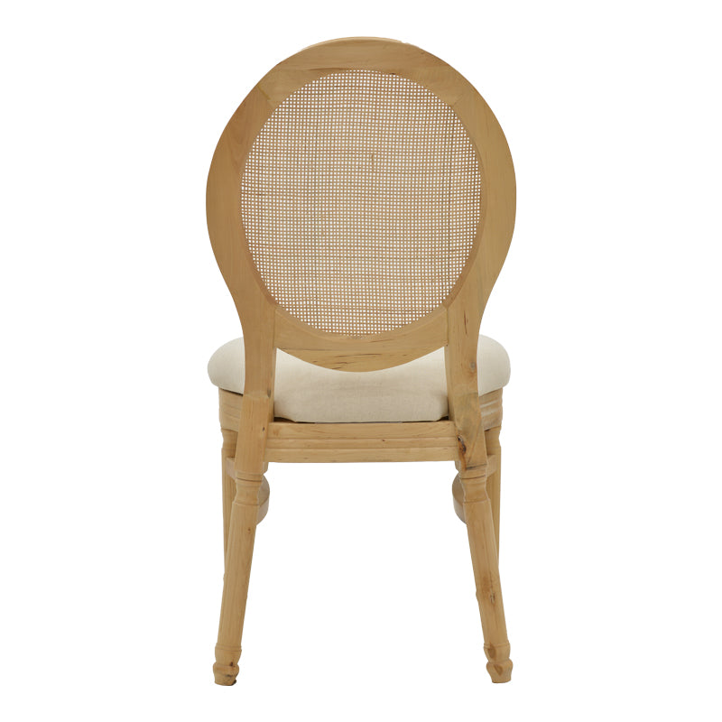 Καρέκλα Canco  φυσικό rubberwood-φυσικό rattan 50x53x98εκ - Pakobazaar