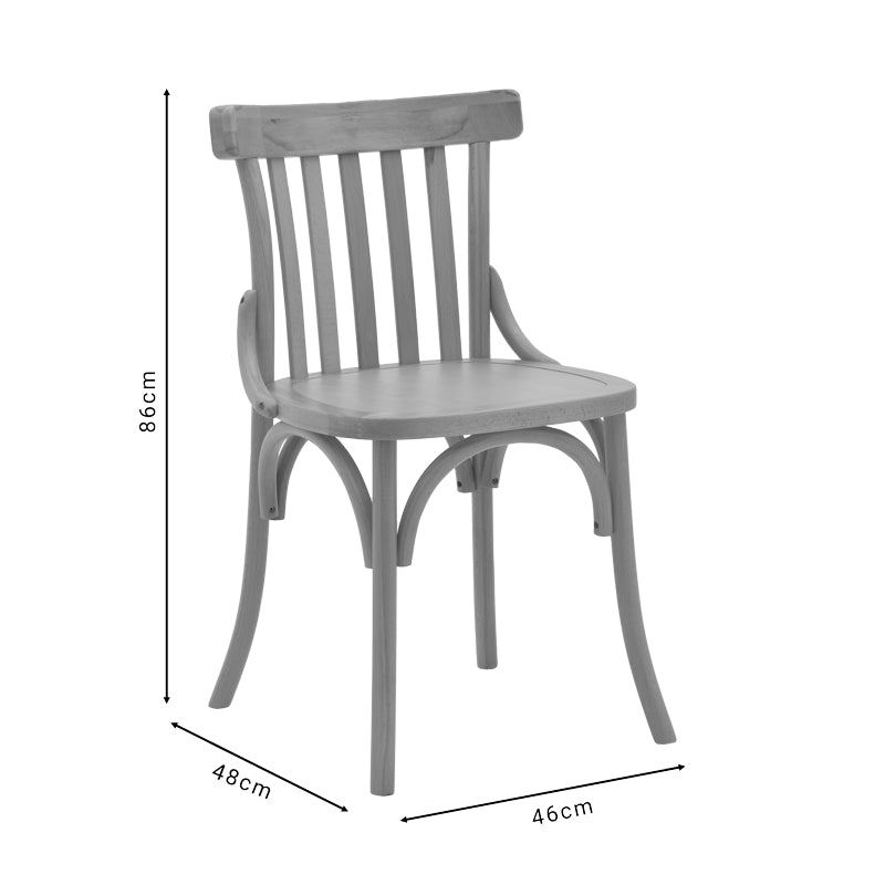 Καρέκλα Flisbie  φυσικό ξύλο οξιάς 46x48x86εκ - Pakobazaar