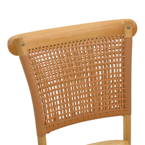 Καρέκλα Karley  φυσικό ξύλο οξιάς-έδρα φυσικό rattan 48x52x89εκ - Pakobazaar