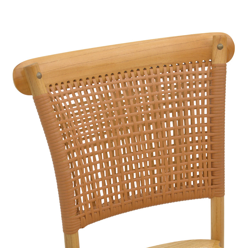 Καρέκλα Karley  φυσικό ξύλο οξιάς-έδρα φυσικό rattan 48x52x89εκ - Pakobazaar