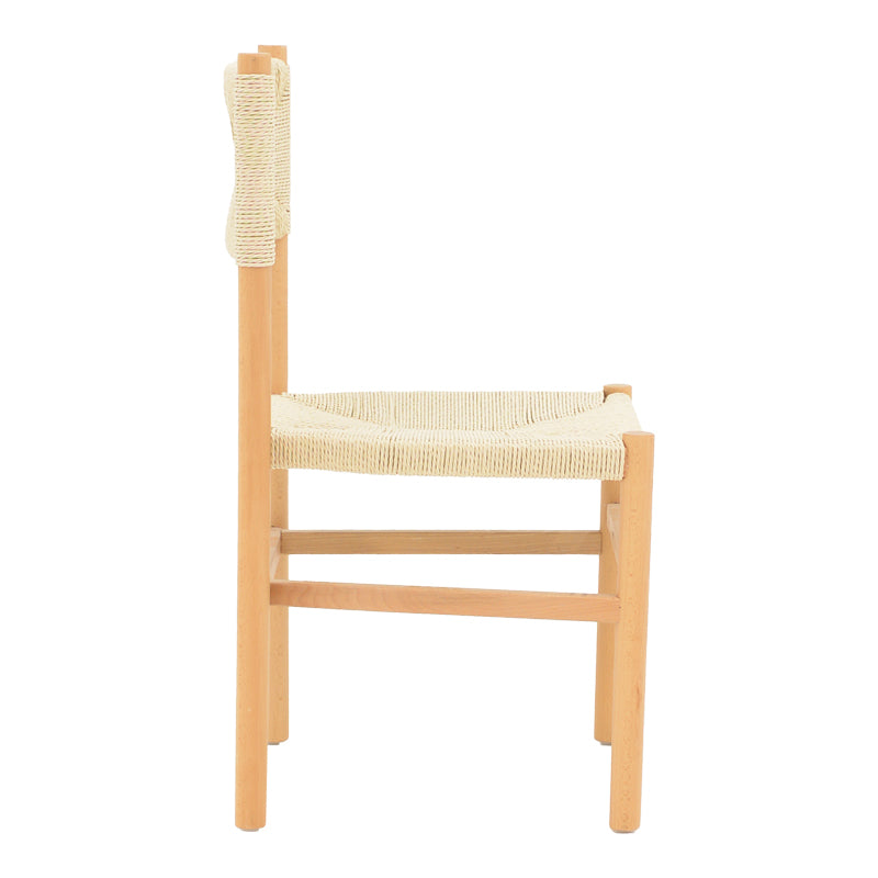 Καρέκλα Oarvine  φυσικό rubberwood-φυσικό σχοινί 46x52x88εκ - Pakobazaar