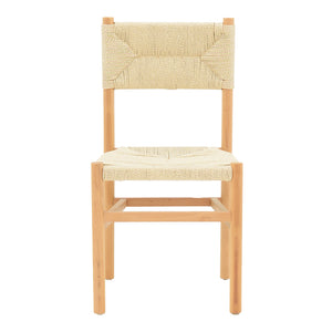 Καρέκλα Oarvine  φυσικό rubberwood-φυσικό σχοινί 46x52x88εκ - Pakobazaar