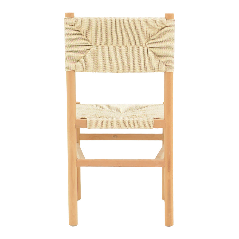 Καρέκλα Oarvine  φυσικό rubberwood-φυσικό σχοινί 46x52x88εκ - Pakobazaar