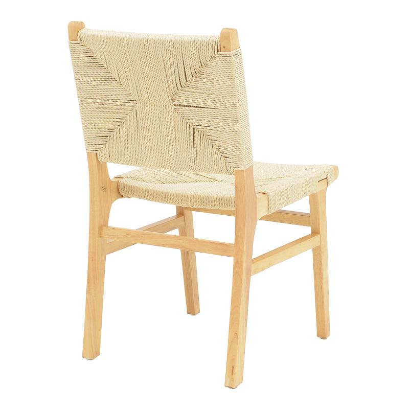 Καρέκλα Arten  σχοινί-rubberwood σε φυσική απόχρωση 60x55x85εκ - Image 2