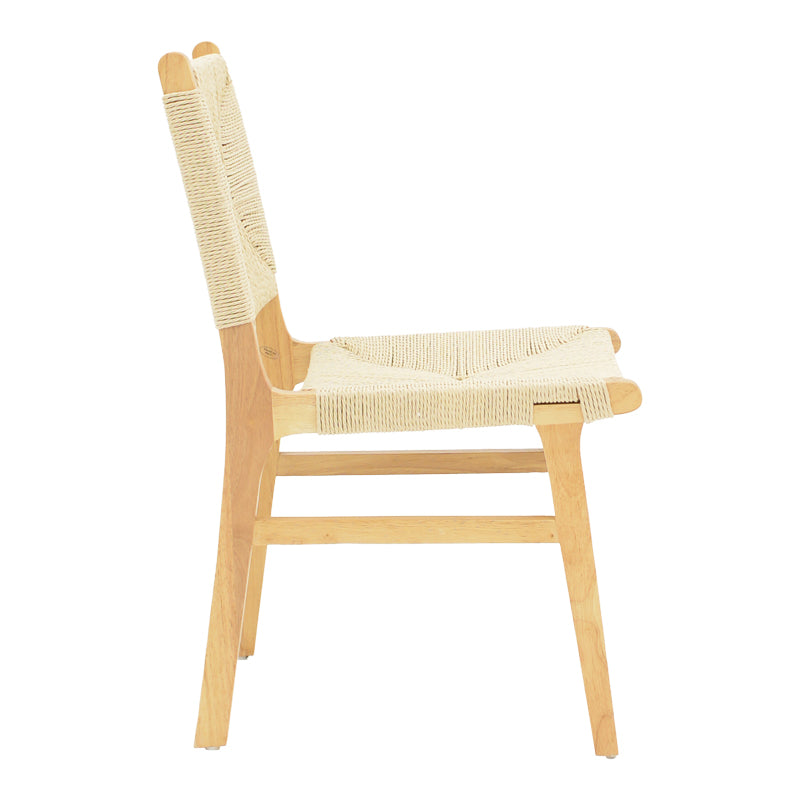 Καρέκλα Arten  σχοινί-rubberwood σε φυσική απόχρωση 60x55x85εκ - Image 3