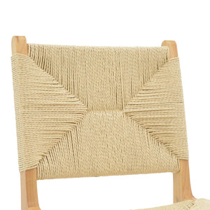 Καρέκλα Arten  σχοινί-rubberwood σε φυσική απόχρωση 60x55x85εκ - Image 6
