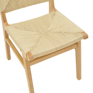 Καρέκλα Arten  σχοινί-rubberwood σε φυσική απόχρωση 60x55x85εκ - Image 7