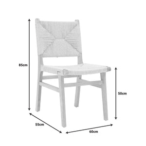 Καρέκλα Arten  σχοινί-rubberwood σε φυσική απόχρωση 60x55x85εκ - Image 8