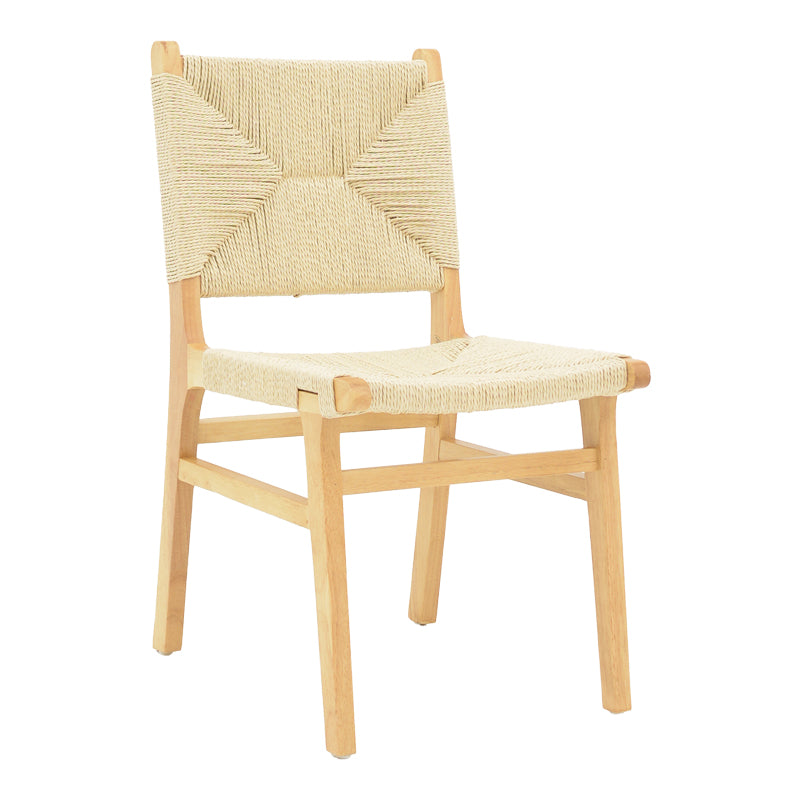 Καρέκλα Arten  σχοινί-rubberwood σε φυσική απόχρωση 60x55x85εκ - Image 1