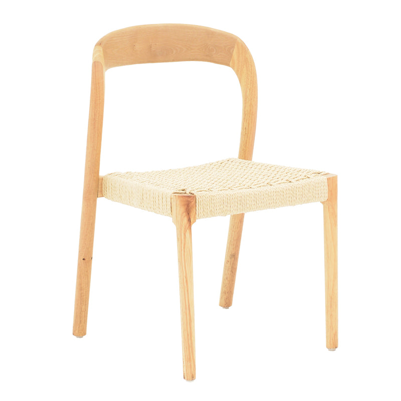 Καρέκλα Tavrine  σχοινί-rubberwood σε φυσική απόχρωση 47x59x78εκ - Image 1