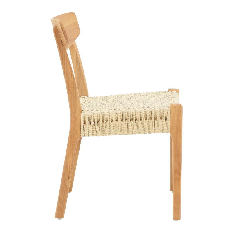 Καρέκλα Eaprine  φυσικό σχοινί-rubberwood 49x53x77εκ - Image 3