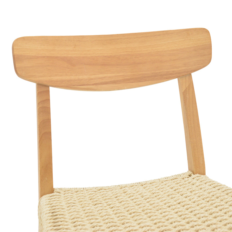 Καρέκλα Eaprine  φυσικό σχοινί-rubberwood 49x53x77εκ - Image 6