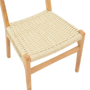 Καρέκλα Eaprine  φυσικό σχοινί-rubberwood 49x53x77εκ - Image 7