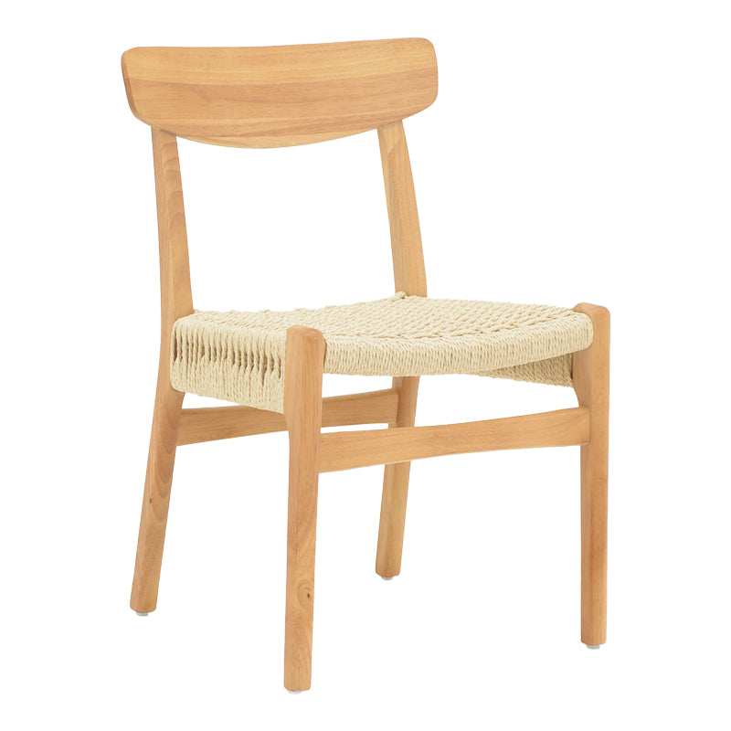 Καρέκλα Eaprine  φυσικό σχοινί-rubberwood 49x53x77εκ - Image 1