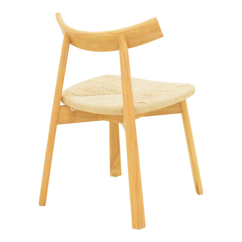 Καρέκλα Clareta  rubberwood-σχοινί σε φυσική απόχρωση 53x55x79εκ - Pakobazaar