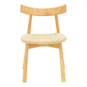 Καρέκλα Clareta  rubberwood-σχοινί σε φυσική απόχρωση 53x55x79εκ - Pakobazaar