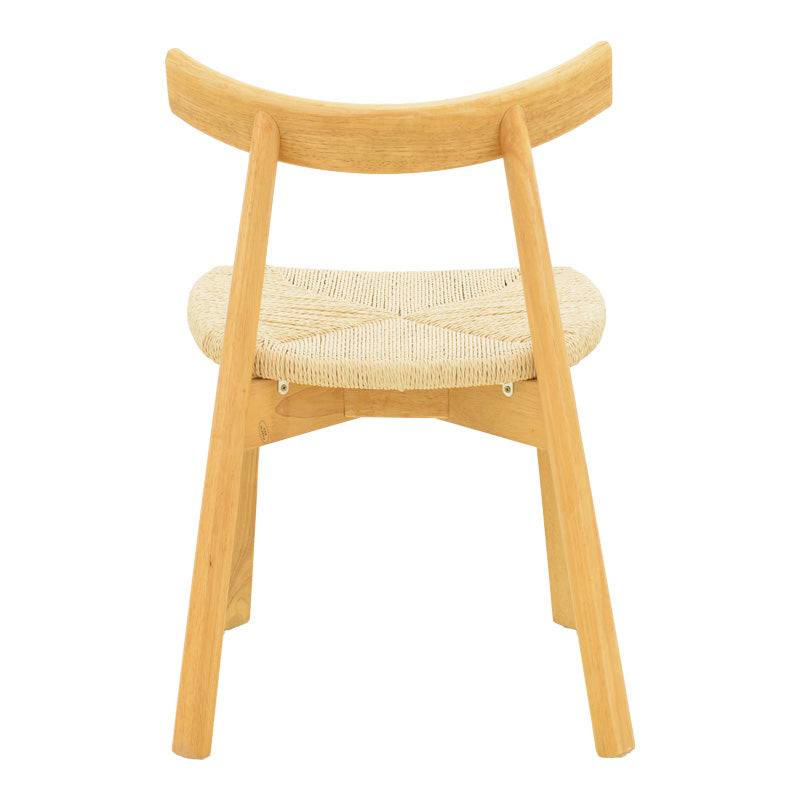 Καρέκλα Clareta  rubberwood-σχοινί σε φυσική απόχρωση 53x55x79εκ - Pakobazaar