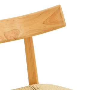 Καρέκλα Clareta  rubberwood-σχοινί σε φυσική απόχρωση 53x55x79εκ - Pakobazaar