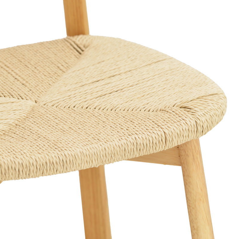 Καρέκλα Clareta  rubberwood-σχοινί σε φυσική απόχρωση 53x55x79εκ - Pakobazaar